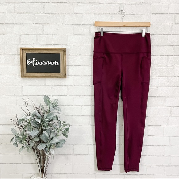 RBX Pants - RBX Maroon Pocket Leggings